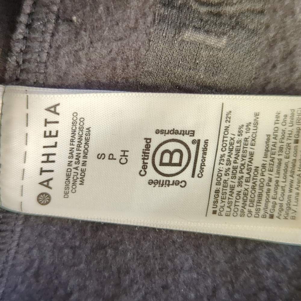 Athleta Forever Fleece 1/4 Zip Sweatshirt - Black S - Picture 4 of 7